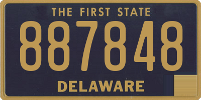 DE license plate 887848