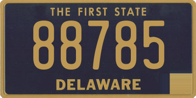 DE license plate 88785