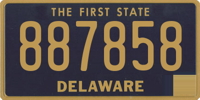 DE license plate 887858