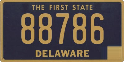 DE license plate 88786