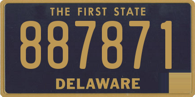 DE license plate 887871