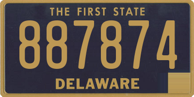 DE license plate 887874