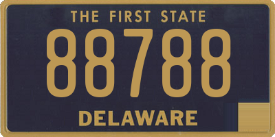 DE license plate 88788