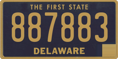 DE license plate 887883