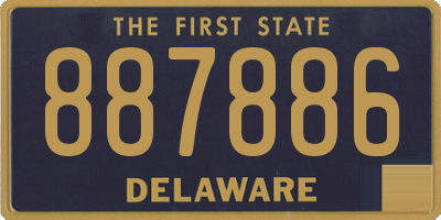 DE license plate 887886