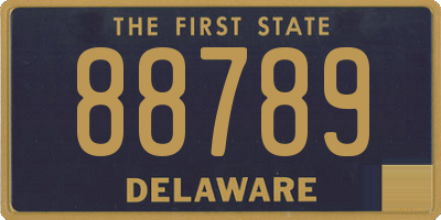 DE license plate 88789
