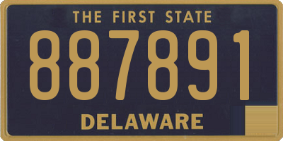 DE license plate 887891