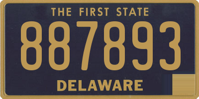 DE license plate 887893