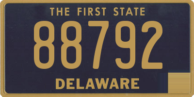 DE license plate 88792