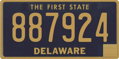 DE license plate 887924