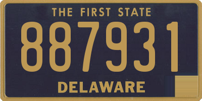 DE license plate 887931