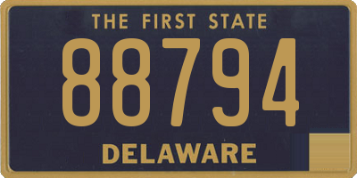 DE license plate 88794