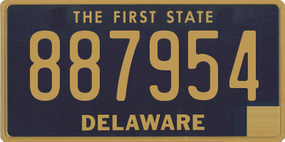 DE license plate 887954