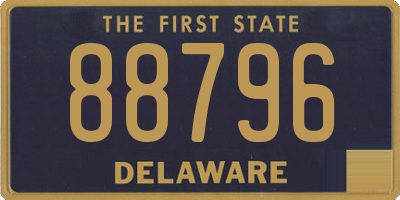 DE license plate 88796