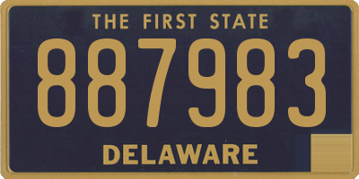 DE license plate 887983