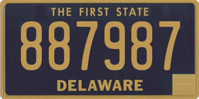 DE license plate 887987