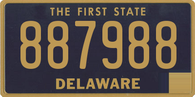 DE license plate 887988