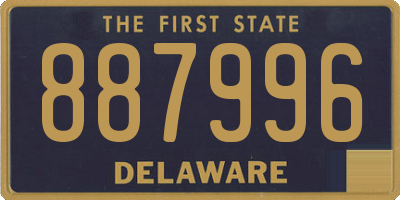 DE license plate 887996