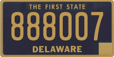 DE license plate 888007