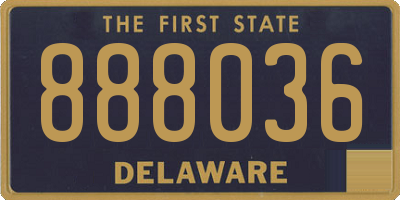 DE license plate 888036