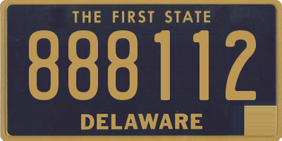 DE license plate 888112