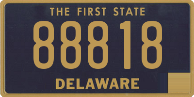 DE license plate 88818