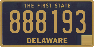 DE license plate 888193