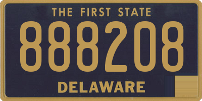 DE license plate 888208