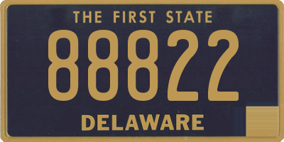 DE license plate 88822