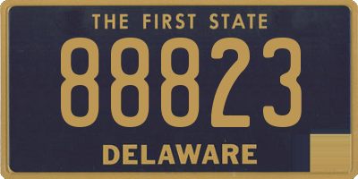 DE license plate 88823