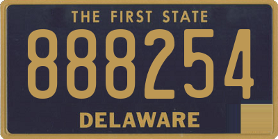 DE license plate 888254