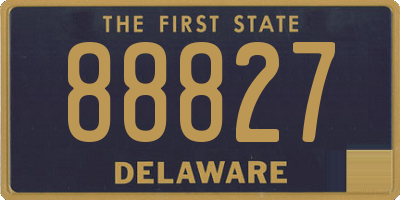 DE license plate 88827