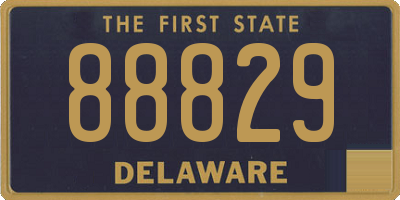 DE license plate 88829