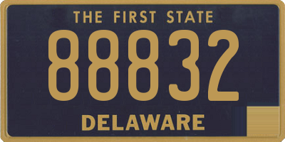 DE license plate 88832