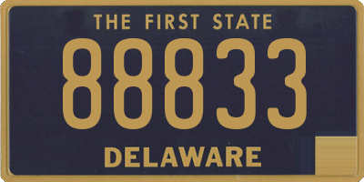 DE license plate 88833