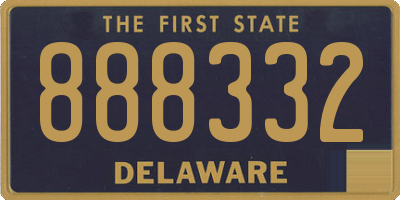 DE license plate 888332