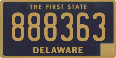 DE license plate 888363