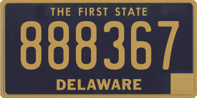 DE license plate 888367