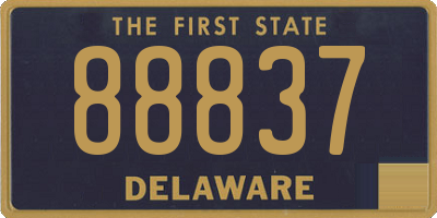 DE license plate 88837