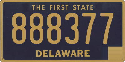 DE license plate 888377