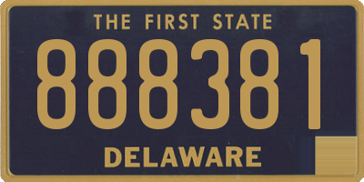 DE license plate 888381