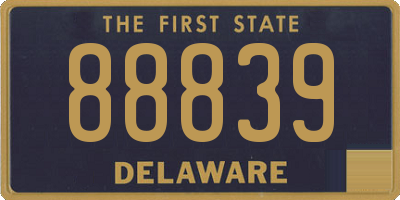 DE license plate 88839