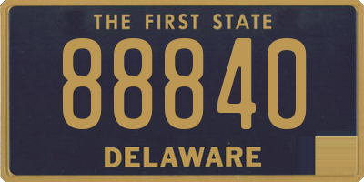 DE license plate 88840