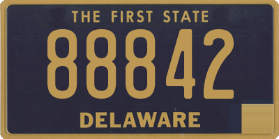 DE license plate 88842