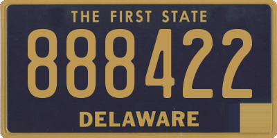 DE license plate 888422