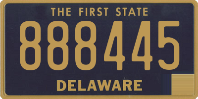 DE license plate 888445