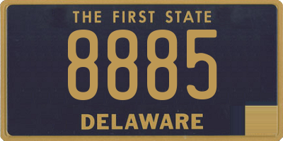DE license plate 8885