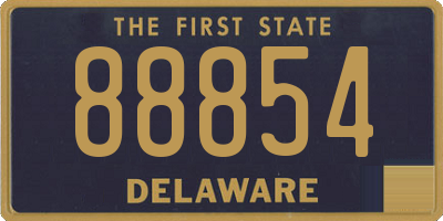 DE license plate 88854