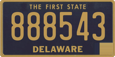 DE license plate 888543