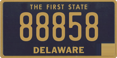 DE license plate 88858